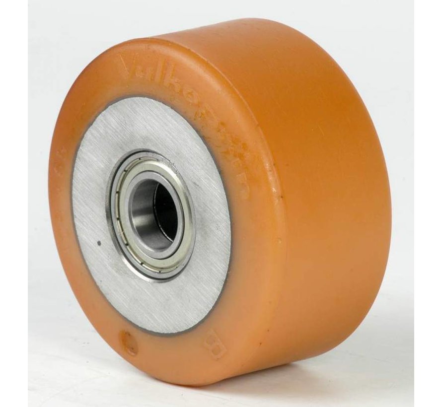 Roulettes fortes charges Vulkollan® Bayer roues bandage de roulement Corps de roue fonte, roulements à billes de précision, Roue-Ø 150mm, 60KG