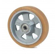 poliuretano Vulkollan® fascia centro della ruota in ghisa, Ø 125x35mm, 375KG