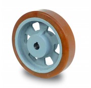Roulettes de manutention Vulkollan® Bayer roues bandage de roulement Corps de roue fonte, Ø 150x40mm, 500KG