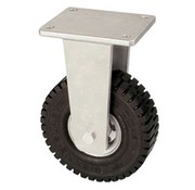 Fixed castor with super elastic rubber wheel 406 mm, load capacity: 950 KG at 6 km/h