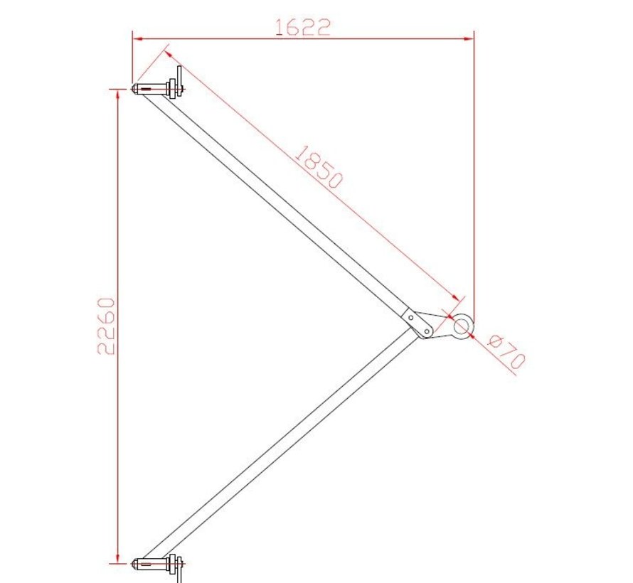 Conjunto de barra de remolque plegable para remolcar contenedores de carga marítima de 25 toneladas