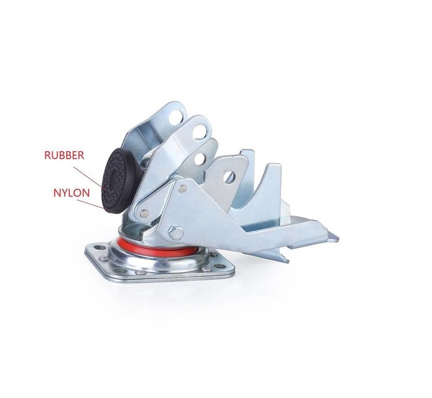 Stainless steel Leveling caster 80x40mm nylon wheel, load capacity 350KG