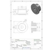 SPK 75G Flänshjul, Ø 75mm, gjutjärn, 800KG