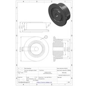 SPK 100G flänshjul, Ø 100mm, gjutjärn, 1000KG