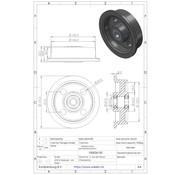 Koło kołnierzowe SPK 150K, Ø 150mm, żeliwo, 1000KG