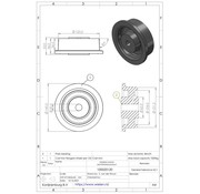 SPK 125G Flanschrad, Ø 125mm, Gusseisen, 1000KG