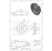 SPK 250G Koło jednokołnierzowe, Ø 250mm, żeliwo, 2000KG