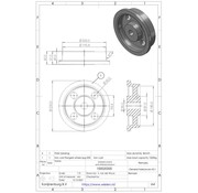 Koło kołnierzowe SPK 200G, Ø 200mm, żeliwo, 1500KG