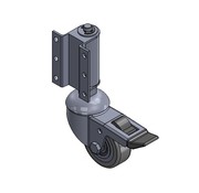 Kółko bramowe / kółko drabinkowe, kółko skrętne z hamulcem Ø 50mm