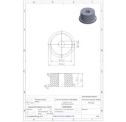 SPK 50G Rueda con brida, Ø 50 mm, hierro fundido, 400 KG