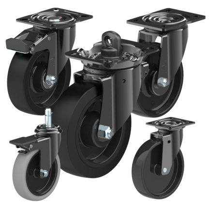 Czarne, malowane proszkowo kółka zapewniają świetny wygląd