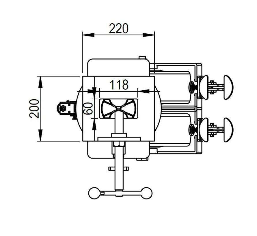 4 RUOTE PIROETTANTI CARICHI PESANTI GIREVOLE 360° CON FRENO 80X63X90MM