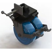 Set di 4 ruote girevoli per il traino di container per un carico totale di 36.000 kg