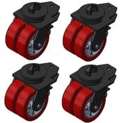 18.000 KG ISO container corner castor set of 4 swivel castors