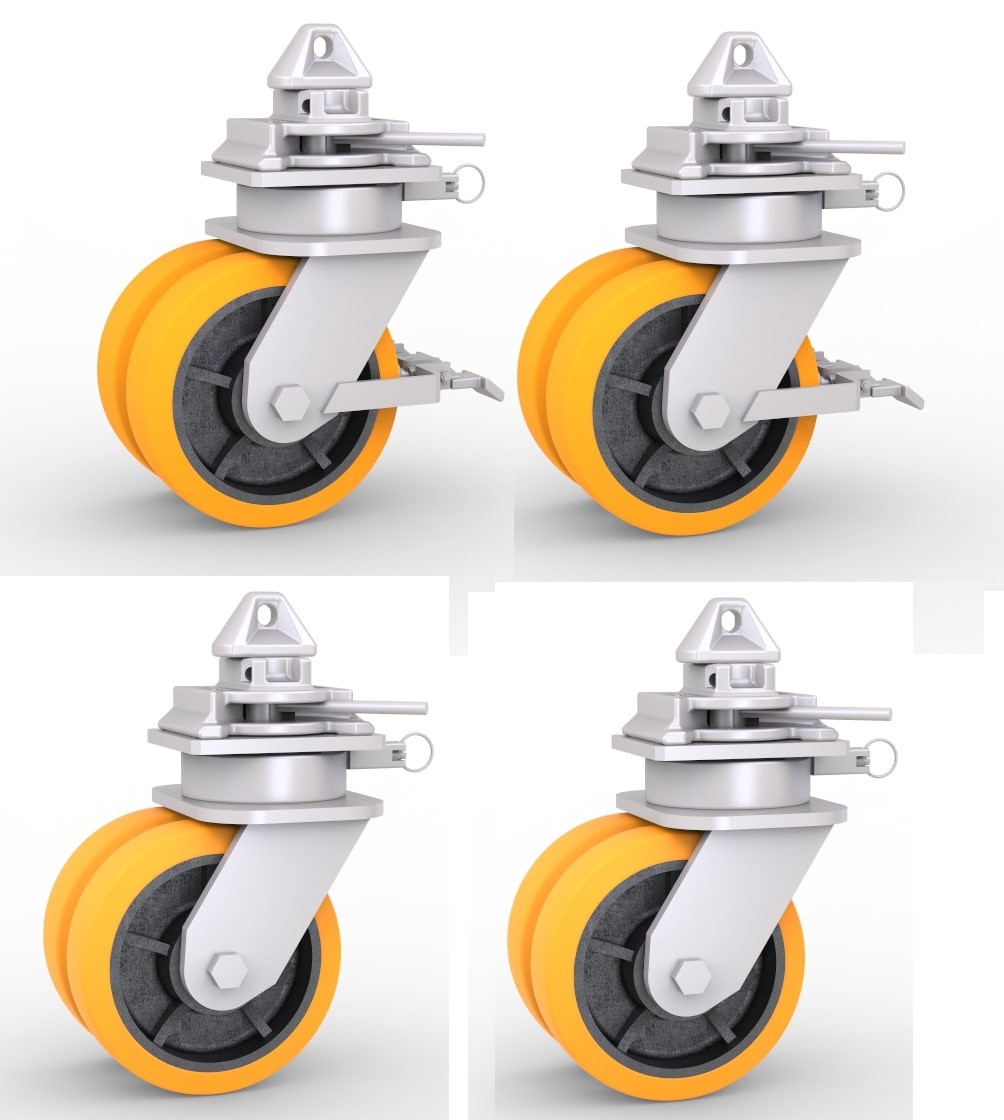 Gelbe Anhängerreflektoren fi 60 mm mit Löchern - Set mit 4 Stück