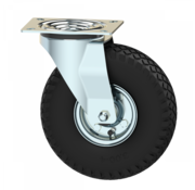 Swivel castor, Ø 260mm, pneumatic tyre block profile, 150KG