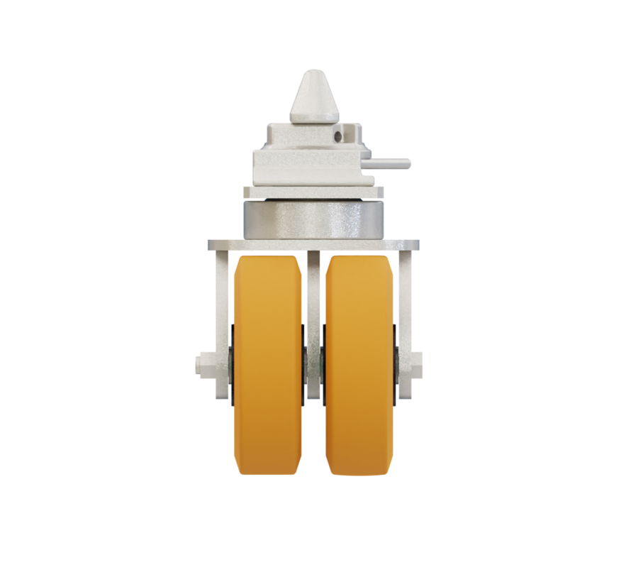 4 x castor wheels with twistlock fitting, BRAKES and Directional-lock for mobile shipping container to fit on corner castings