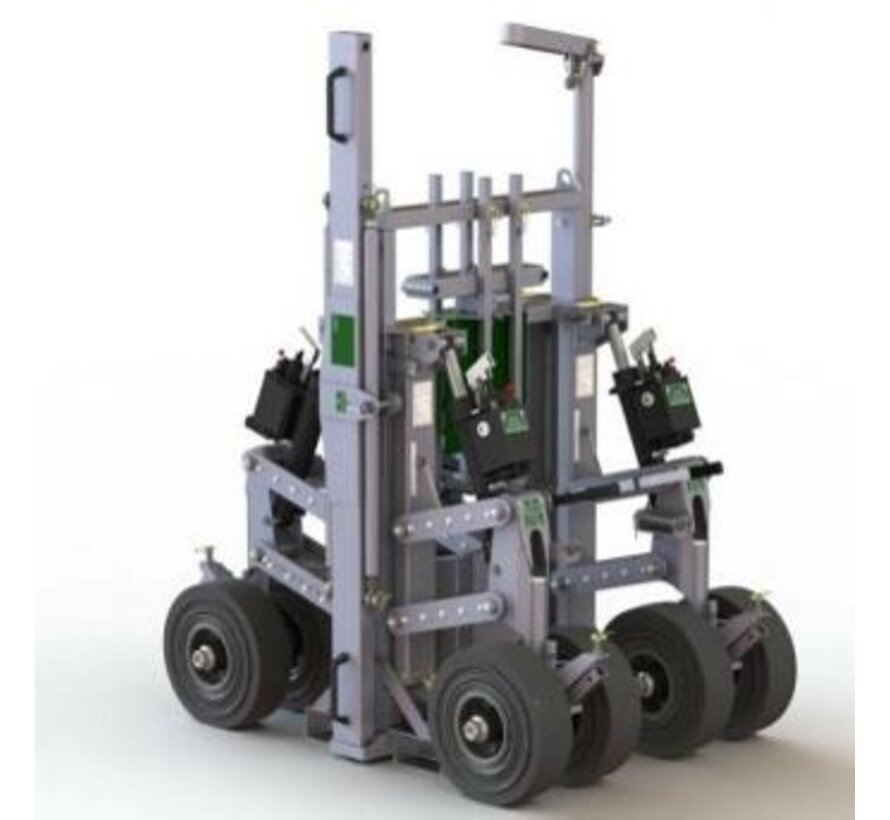 Las ruedas elevadoras para contenedores ISO son ideales para mover y nivelar contenedores de carga ISO de forma rápida y sencilla.