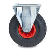 rodízio de roda fixa, Ø 260 mm, pneu com banda de rodagem em bloco, 150KG
