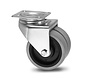 swivel castor, Ø 50mm, grey non-marking thermoplastic rubber tyre, 80KG