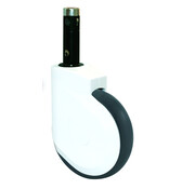 Hospital bed wheel thermoplastic rubber tyre, central precision ball bearing, Wheel-Ø 150mm, 120KG