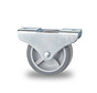 Roulette fixe, Ø 25 mm, Caoutchouc thermoplastique (TPR), gris sans allongement, palier lisse, 30KG