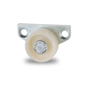 Fixed-wheel castor, Ø 30 mm, fully polypropylene wheel, 40KG