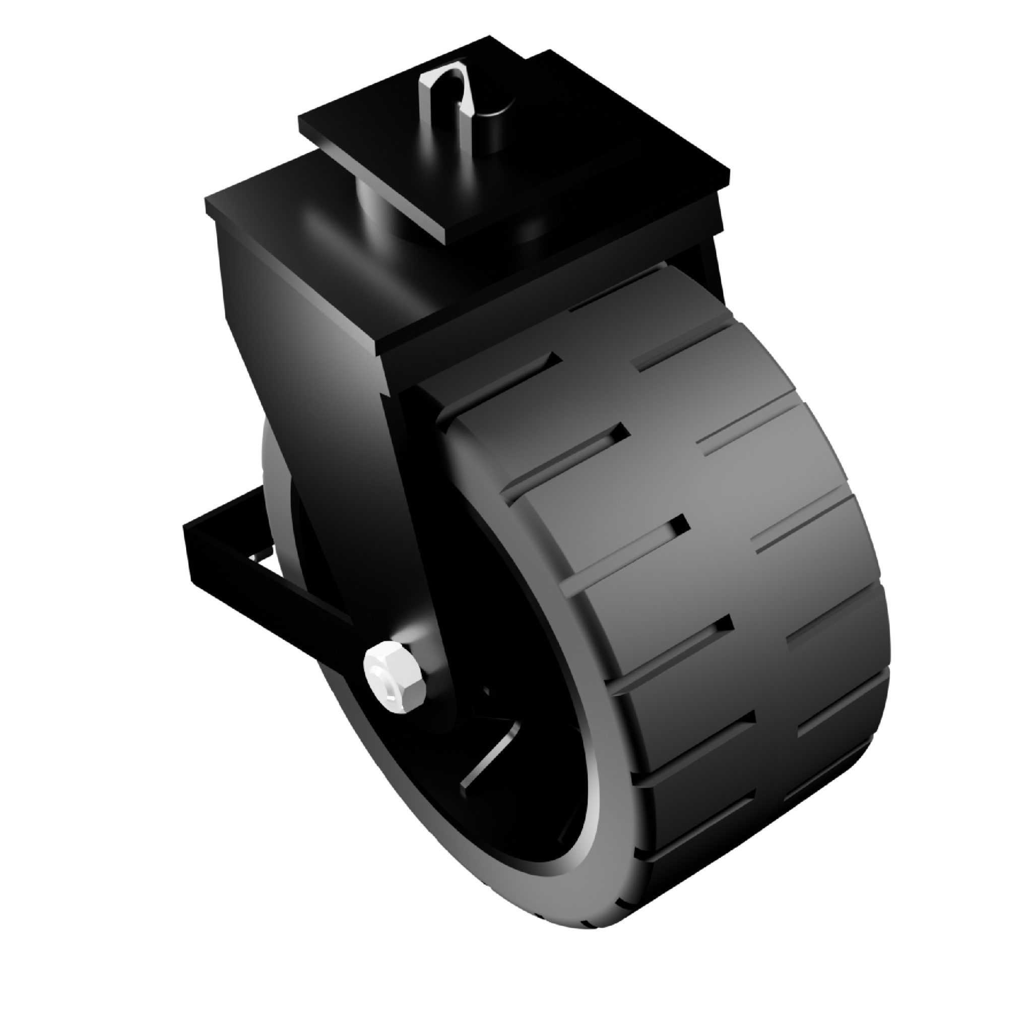 Heavy duty shipping container wheel with improved twist lock mechanism