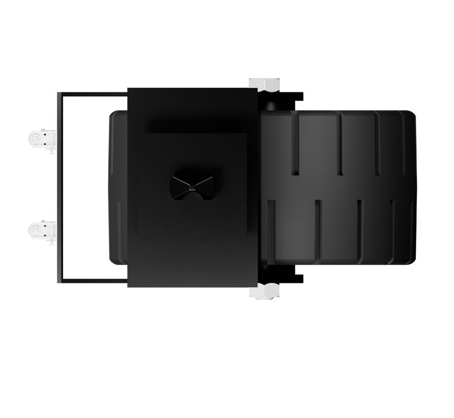 Kraftigt hjul för fraktcontainrar med förbättrad vridlåsning.