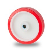 Ø80X30 Hjul med slitbana i polyuretan - 40 mm navlängd - axelhål GLØ12 - lastkapacitet 120 kg