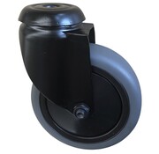 swivel castor, Ø 75mm, thermoplastic rubber grey non-marking, 75KG