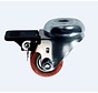 Swivel castor with brake, Ø 35 mm, vulcanised polyurethane tread, 100KG