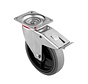 swivel castor with brake, Ø 200, grey non-marking thermoplastic rubber tyre, 250KG