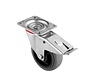 swivel castor with brake, Ø 160, grey non-marking thermoplastic rubber tyre, 200KG