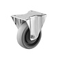Roulette fixe, Ø 100, bandage caoutchouc thermoplastique gris non marquant, 120KG