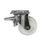 swivel castor with brake, Ø 150 mm, all-polyamide (PA6) wheel, 700KG