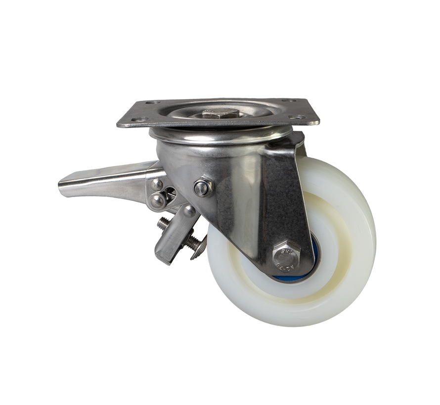 ruota girevole con freno, Ø 125 mm, ruota in poliammide (PA6), 700KG