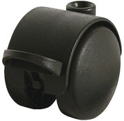 Rouleau double avec frein Ø50, tige filetée M8x15