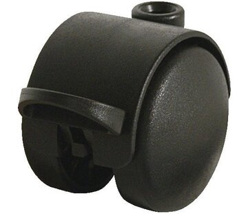 Rodillo doble con freno Ø50, perno roscado M8x15