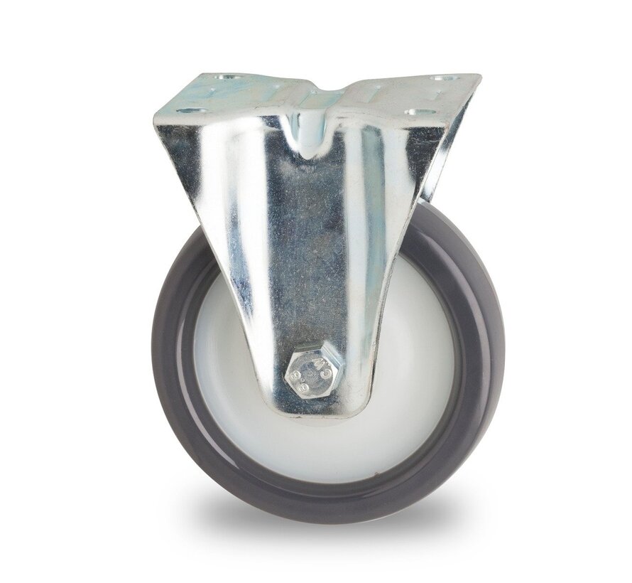 rueda fija, Ø 100 mm, poliuretano inyectado, 180KG
