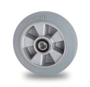 Grått hjul av elastiskt gummi, Ø 200mm, 400KG