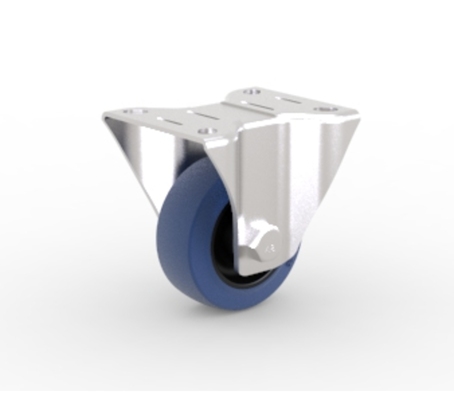 Bockrolle, Ø 80 mm, elastischer Gummireifen, 100KG