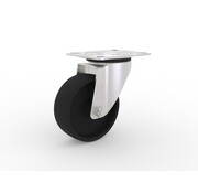 Swivel castor, Ø 125mm, Heat-resistant glass-fibre reinforced PA6 wheel, 200KG