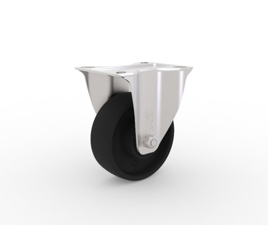 Fixed castor, Ø 100mm, Heat-resistant fibreglass-reinforced PA6 wheel, 170KG