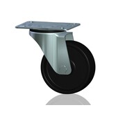 Roda giratória, Ø 100mm, roda PA6 reforçada com fibra de vidro resistente ao calor, 170KG