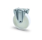 AISI 316 stainless steel fixed castor, plate fitting, full nylon wheel, sliding bearing, Wheel-Ø 100mm, 150KG
