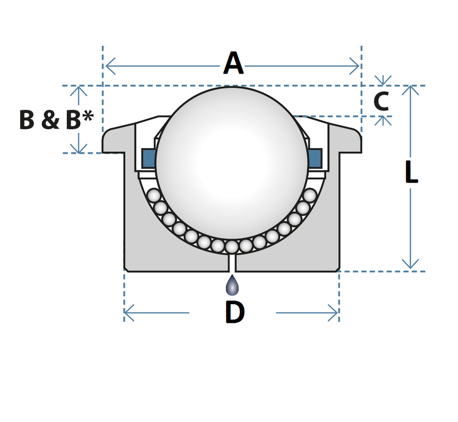 Jarra de acero de 45 mm, 600 kg, resistencia media