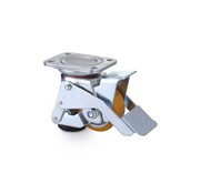 Rueda giratoria elevable con pie ajustable