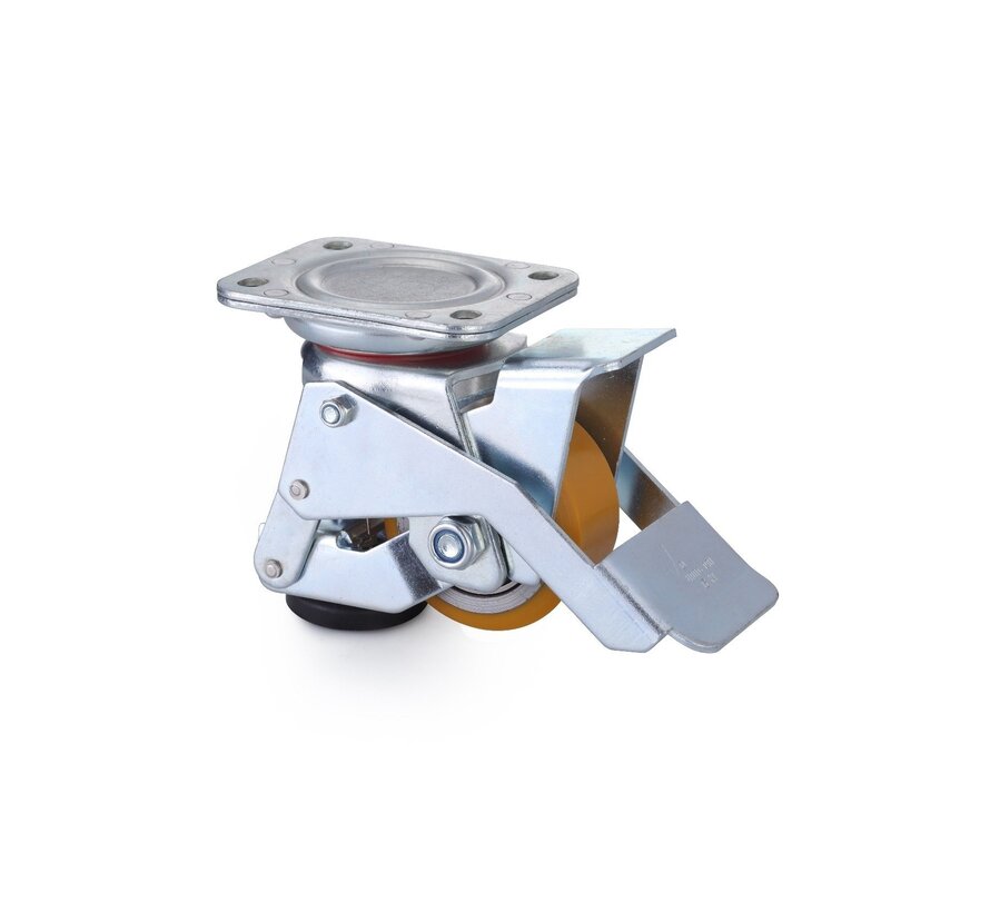 Rueda giratoria elevable con pie ajustable