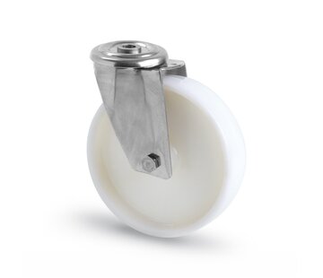 Lenkrolle, Ø 125mm, Vollpolyamid (PA6) Rad, 170KG